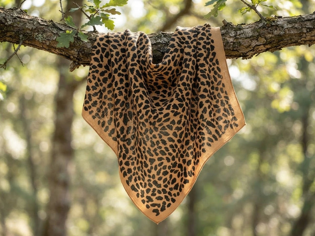 Pañuelo Animal Print Marron