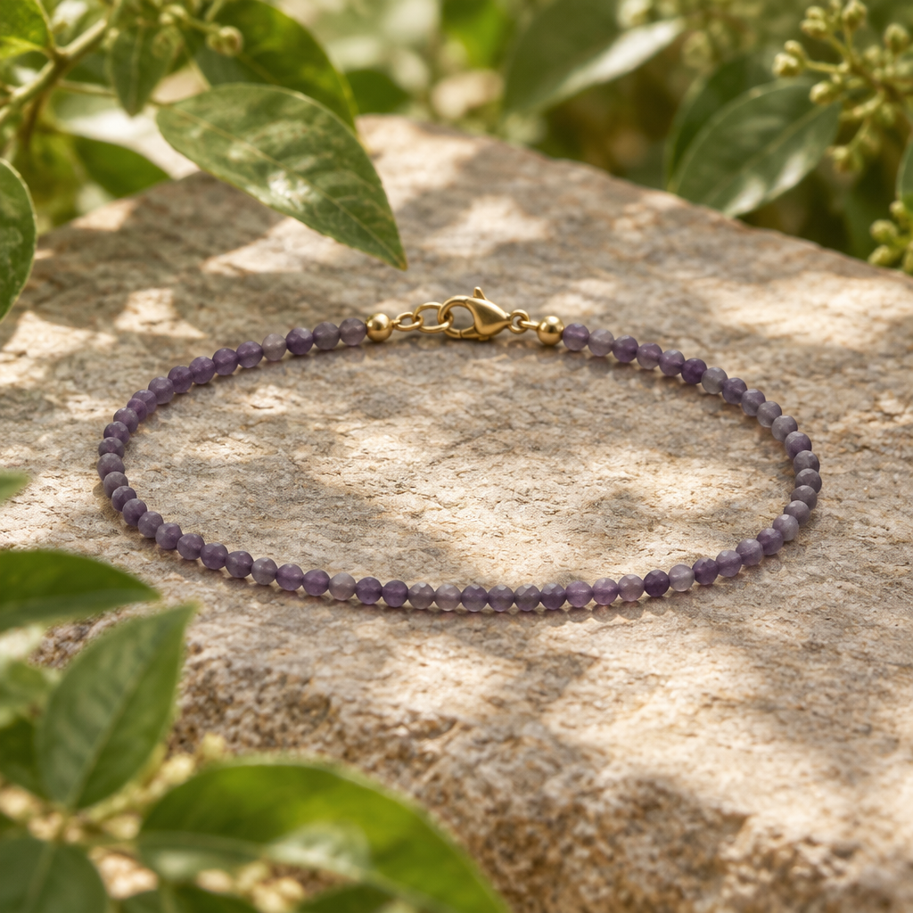 Pulsera amatista mate ganchito al aire libre