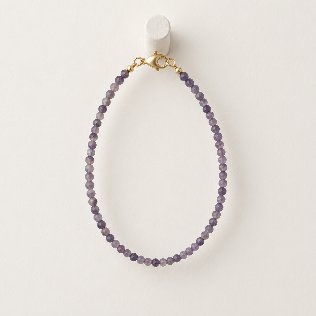 Pulsera amatista mate ganchito colgada