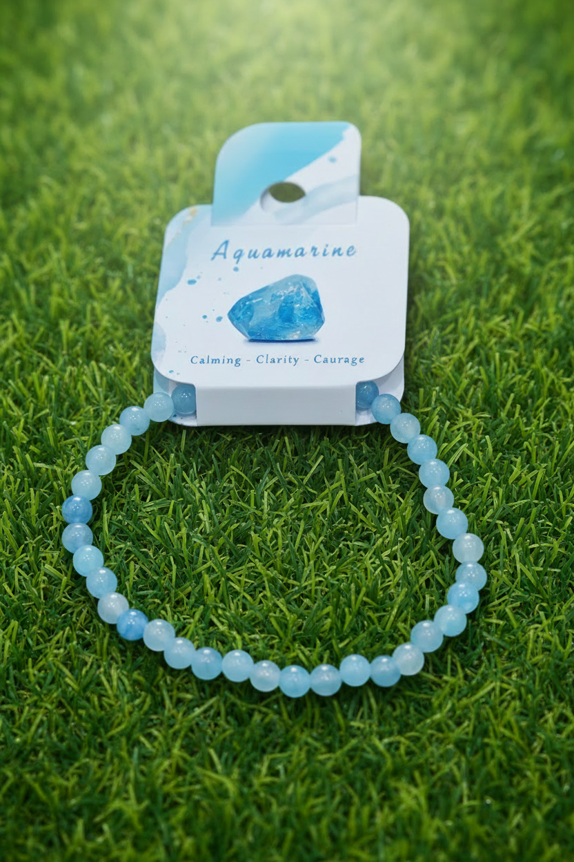 Pulsera de agua marina